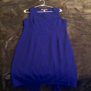 Bold Blue Shift Dress (Size L)